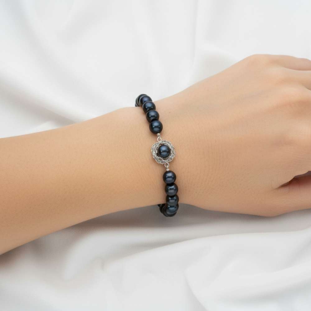 Shadow Black Colour Fresh Water Bracelet