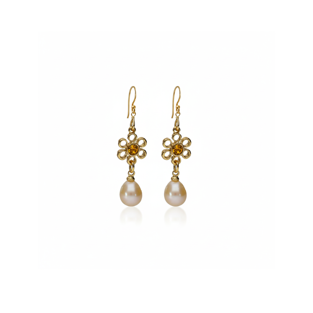 Peach Pearl Earring