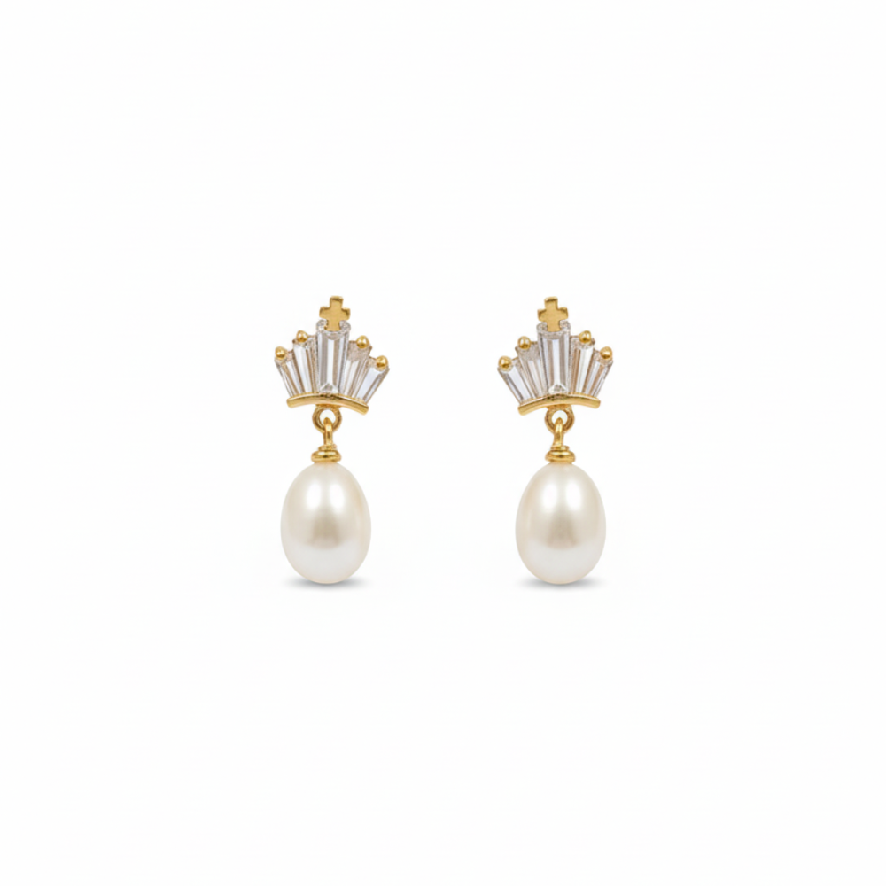 Freshwater Flower Shape Pearl Hangings