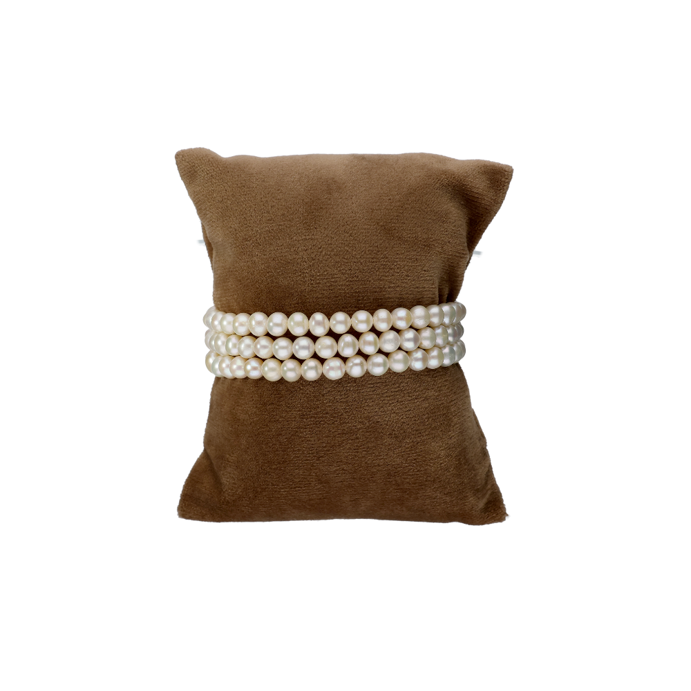 White Round Pearl Bracelet