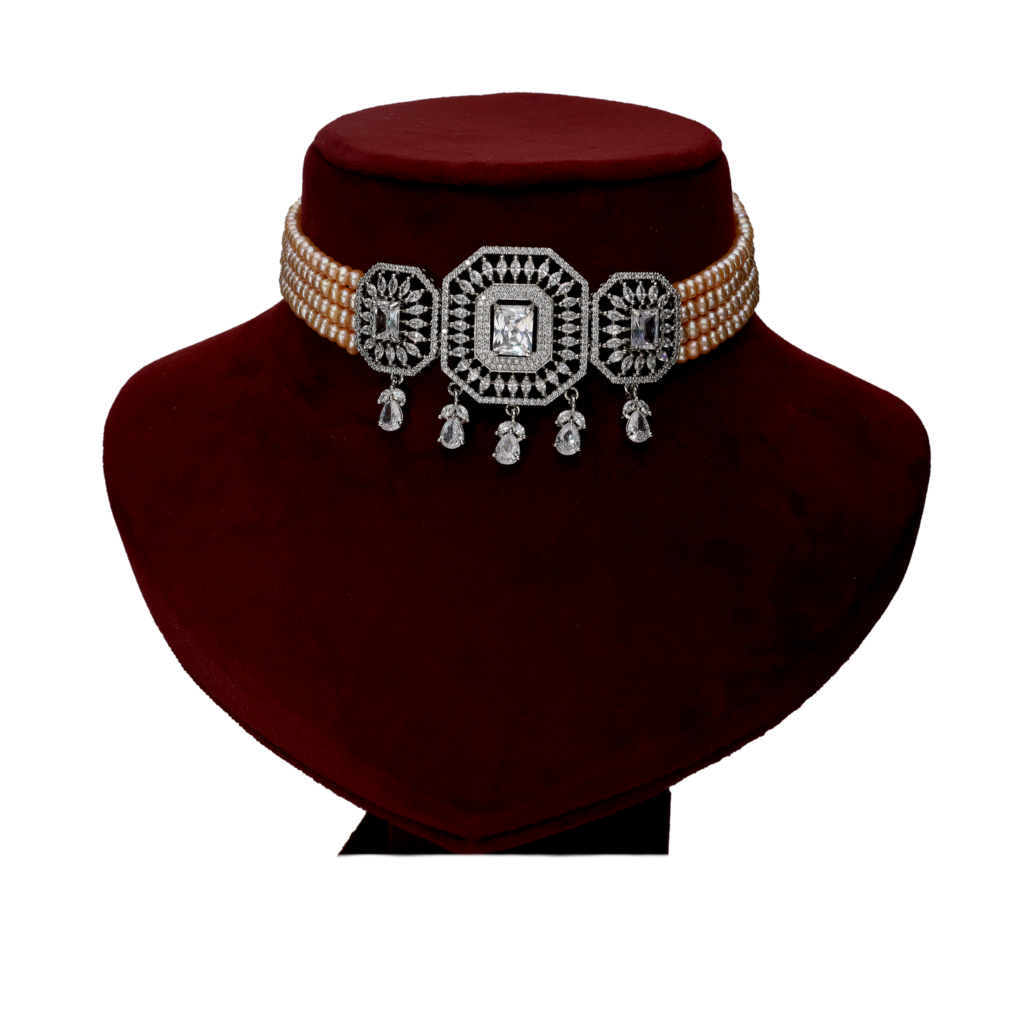 Classic Pearl Choker Four Rows