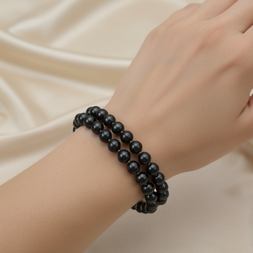 Timeless  Black Colour Pearl Bracelet