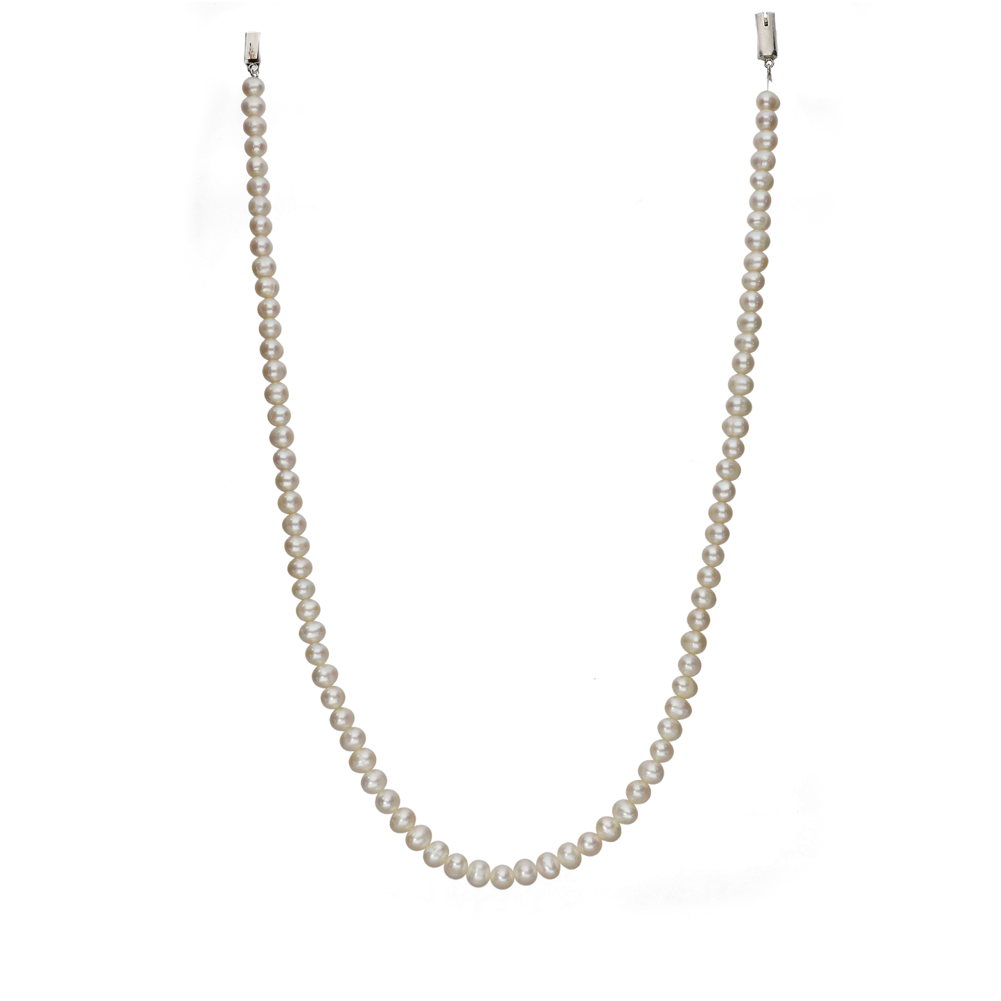 White Single Strand Pearl Necklace