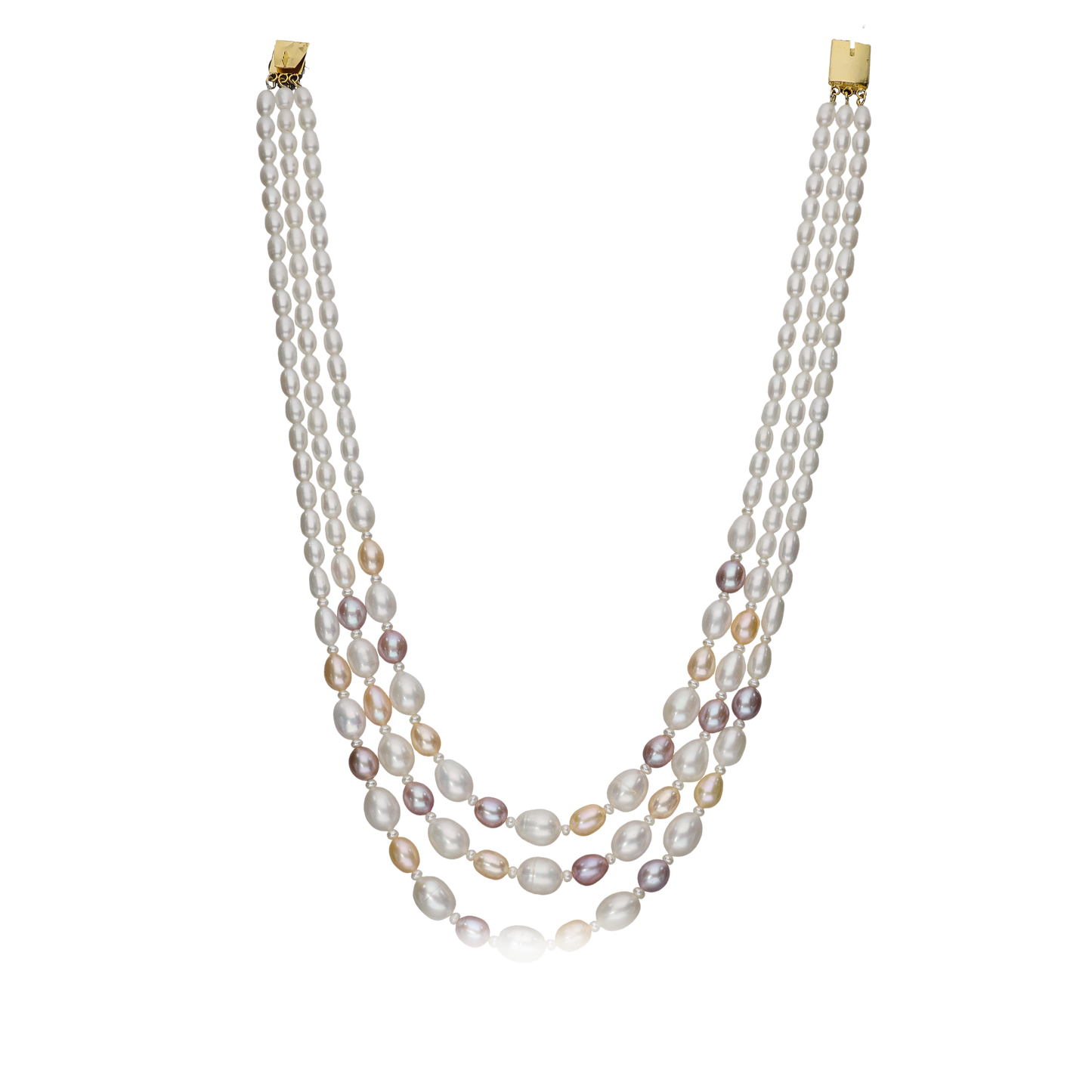 Charming Multi -Coloured Pearl Necklace