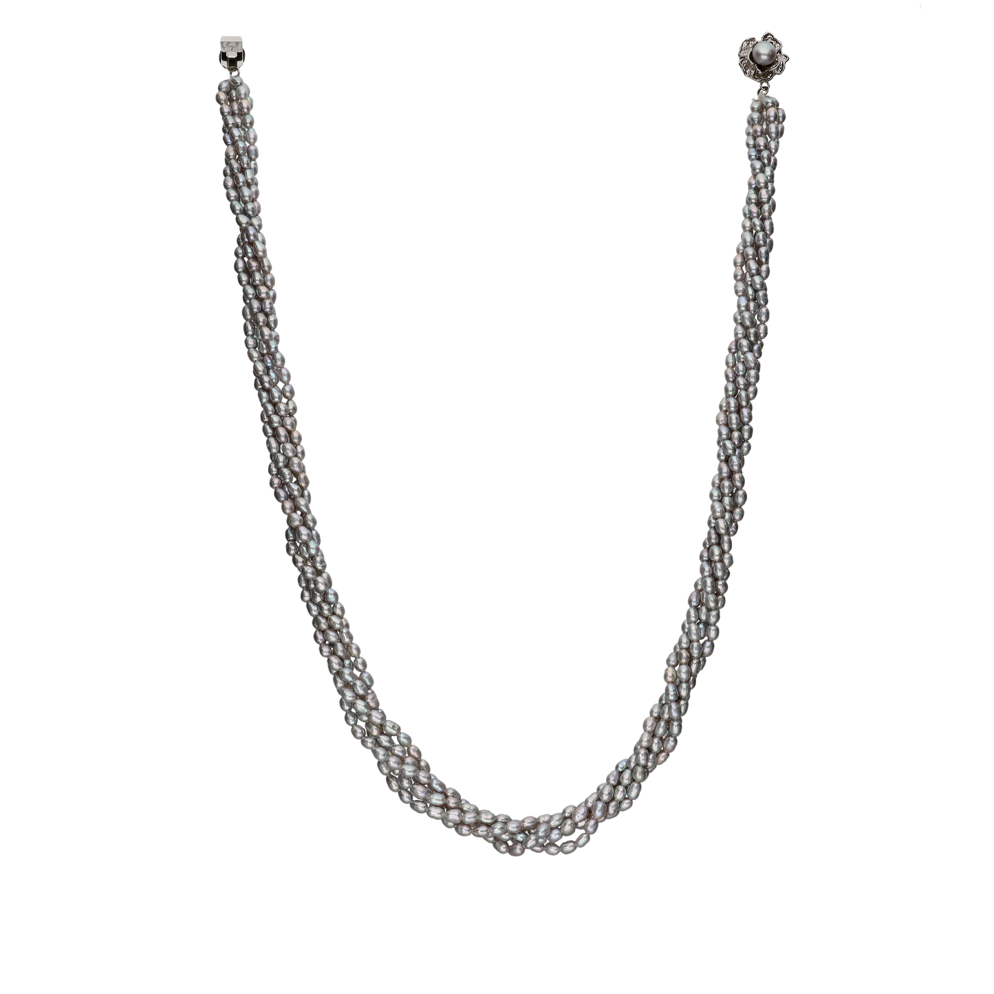 Rice Gray Pearl Necklace
