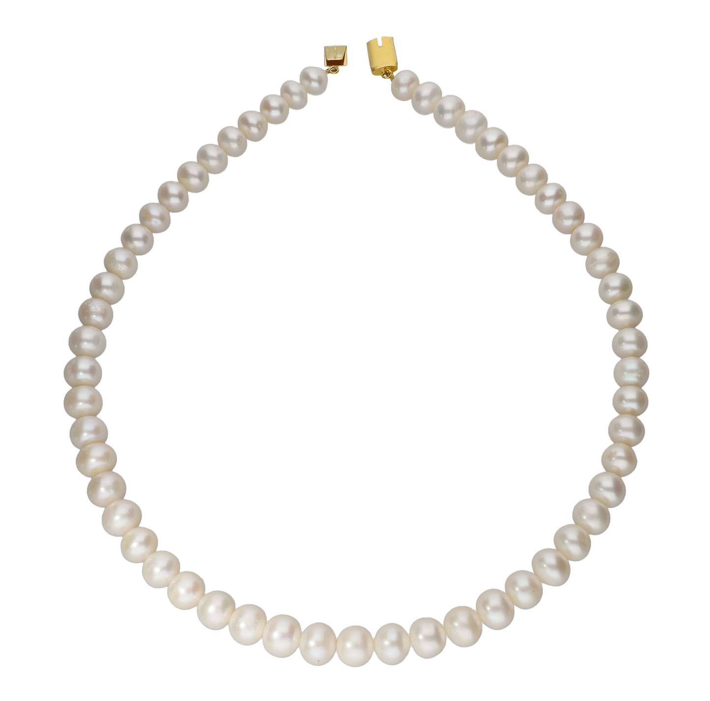 Lovely White Round Pearl Necklace