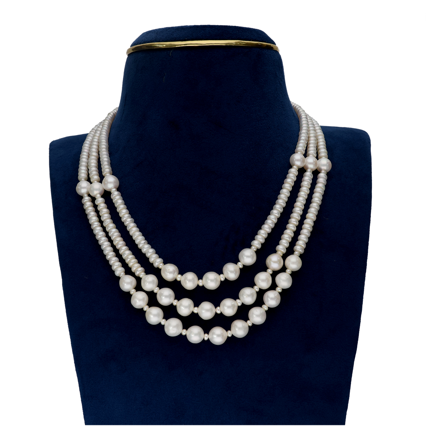 Gleaming White Pearl Necklace