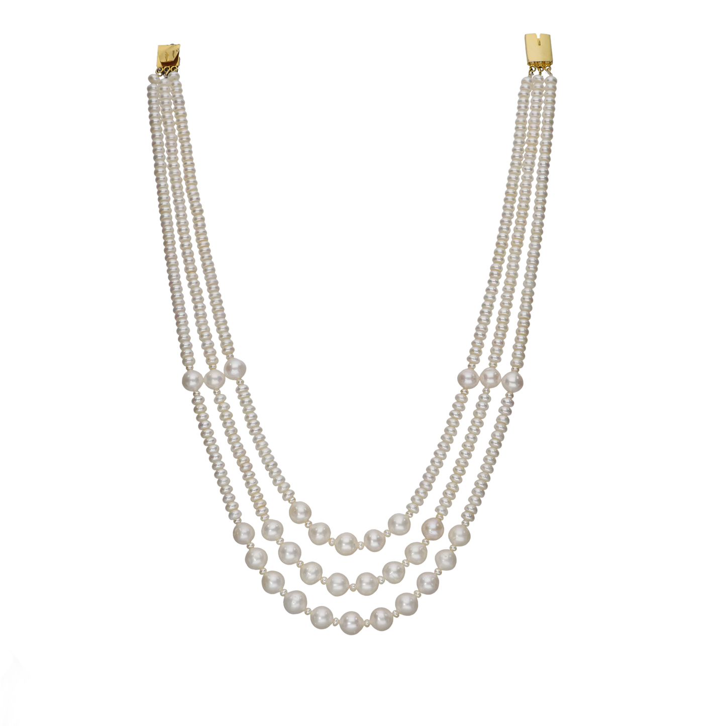 Gleaming White Pearl Necklace