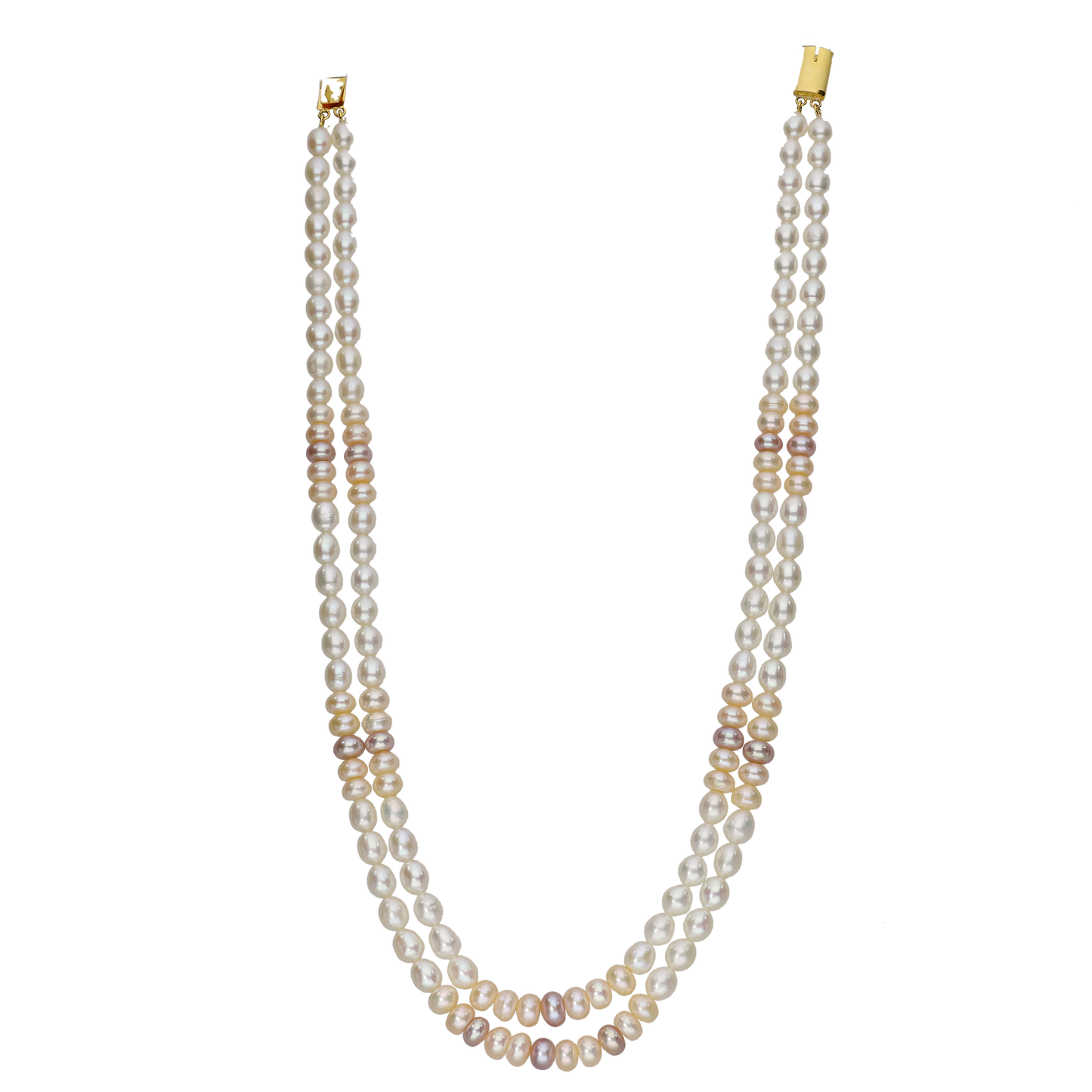 Mixed 2 Line Pearl Necklace