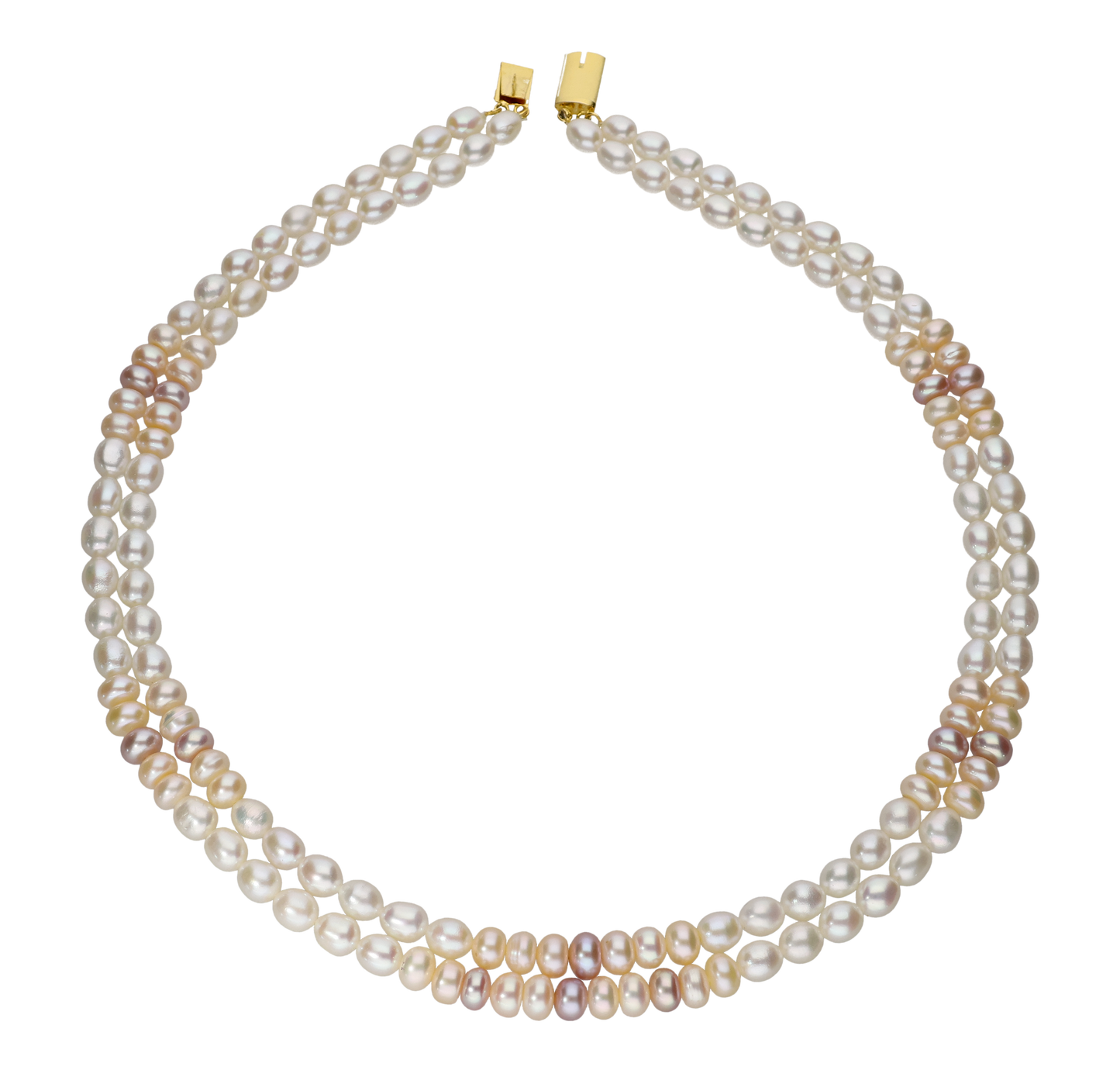 Mixed 2 Line Pearl Necklace