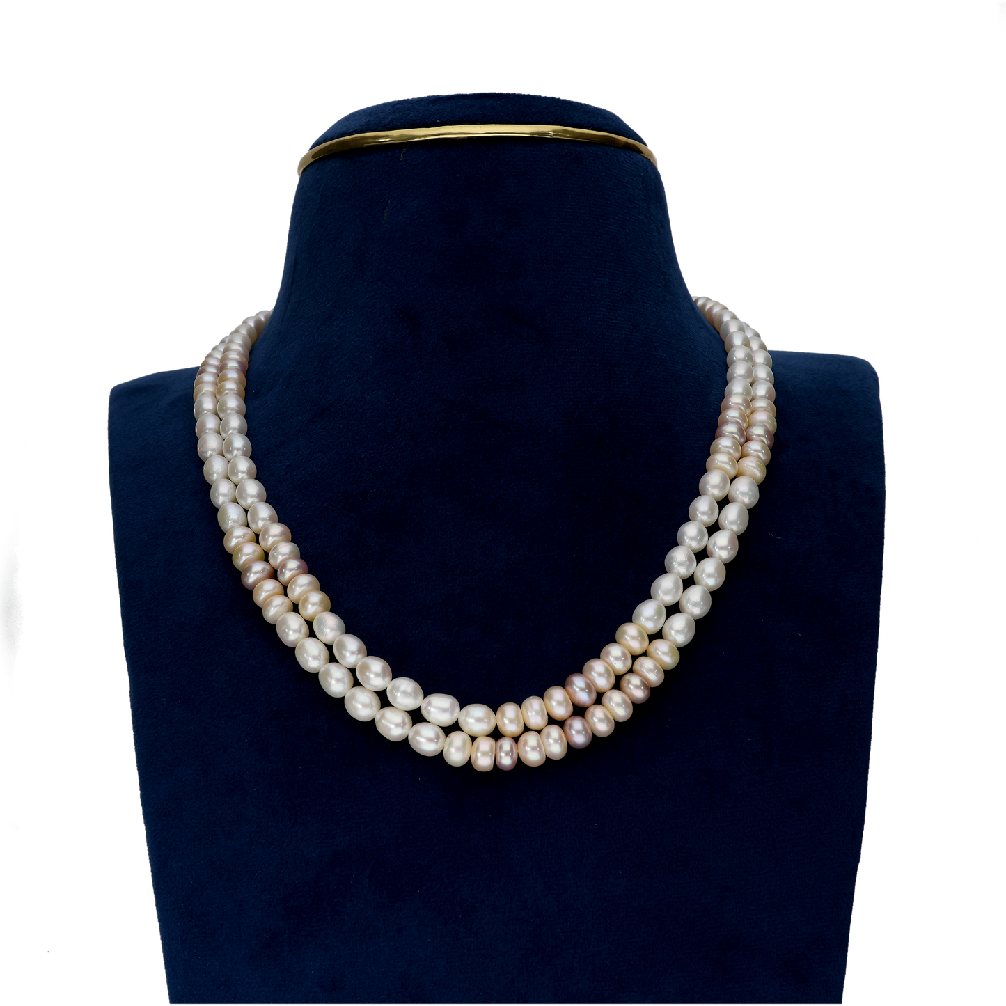 Mixed 2 Line Pearl Necklace