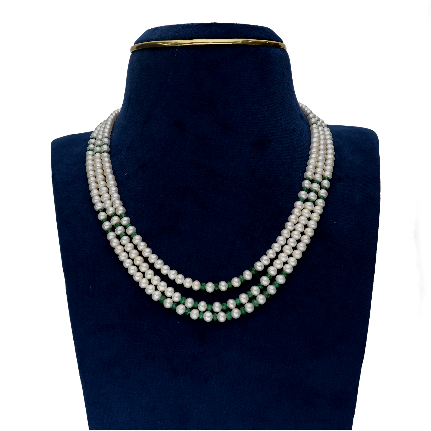 Twisted Peach Pearl Necklace