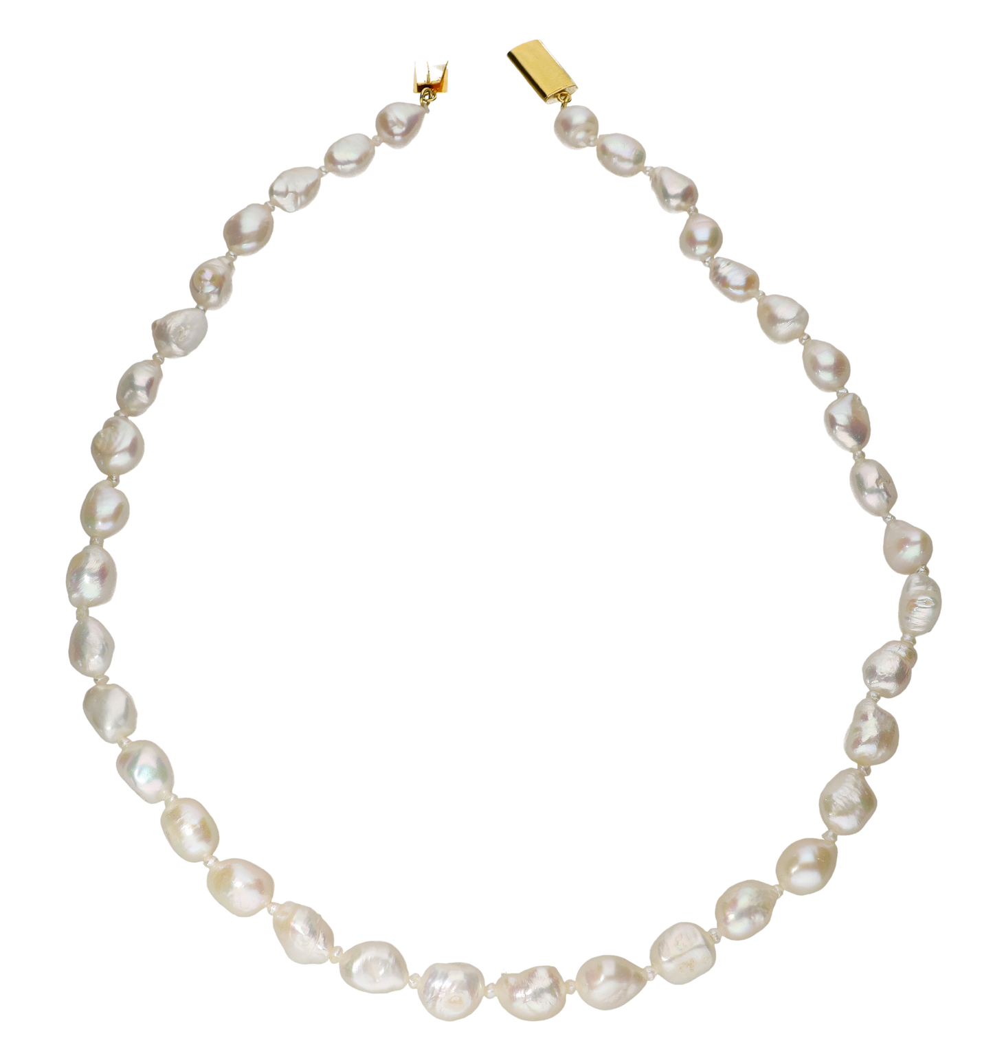 Oval White Pearl Necklace