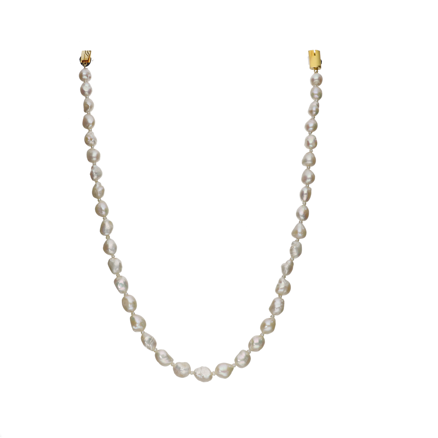 Oval White Pearl Necklace