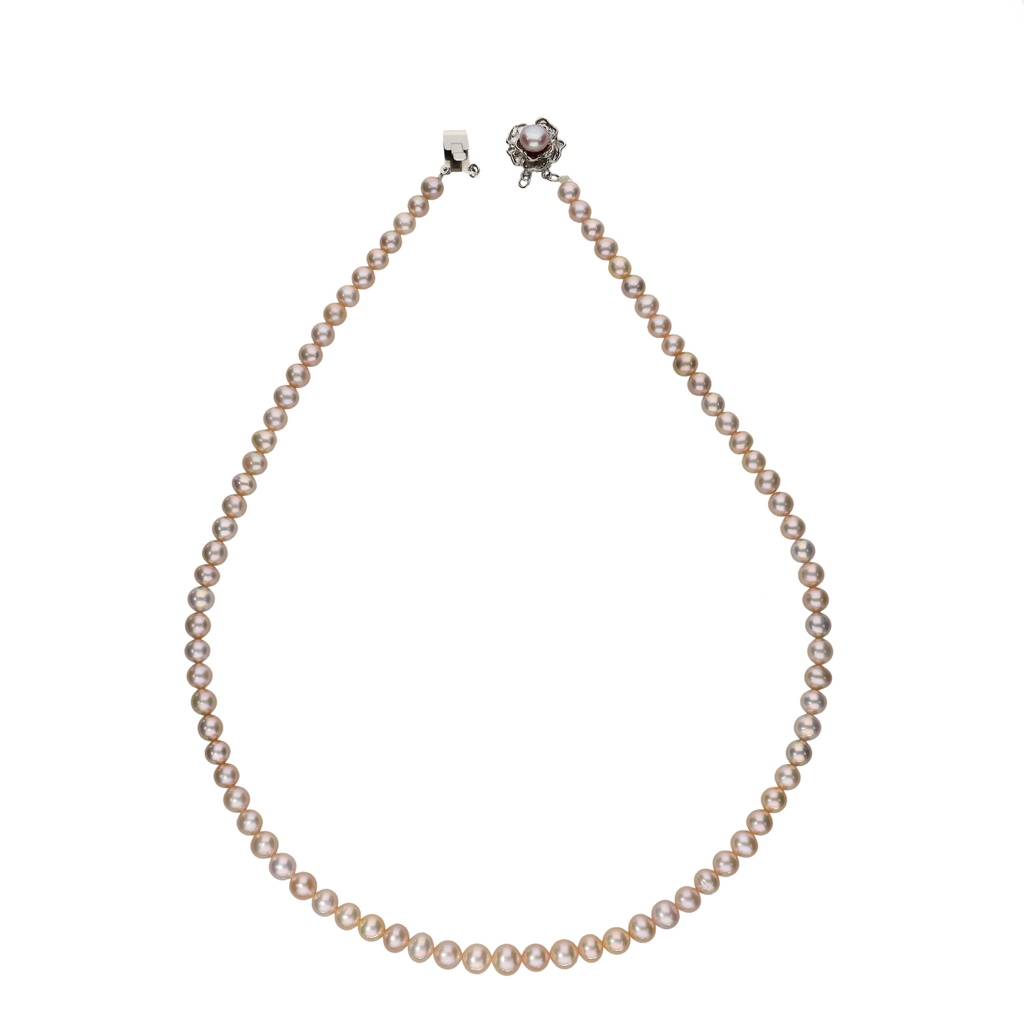 Rose Pink Pearl Necklace