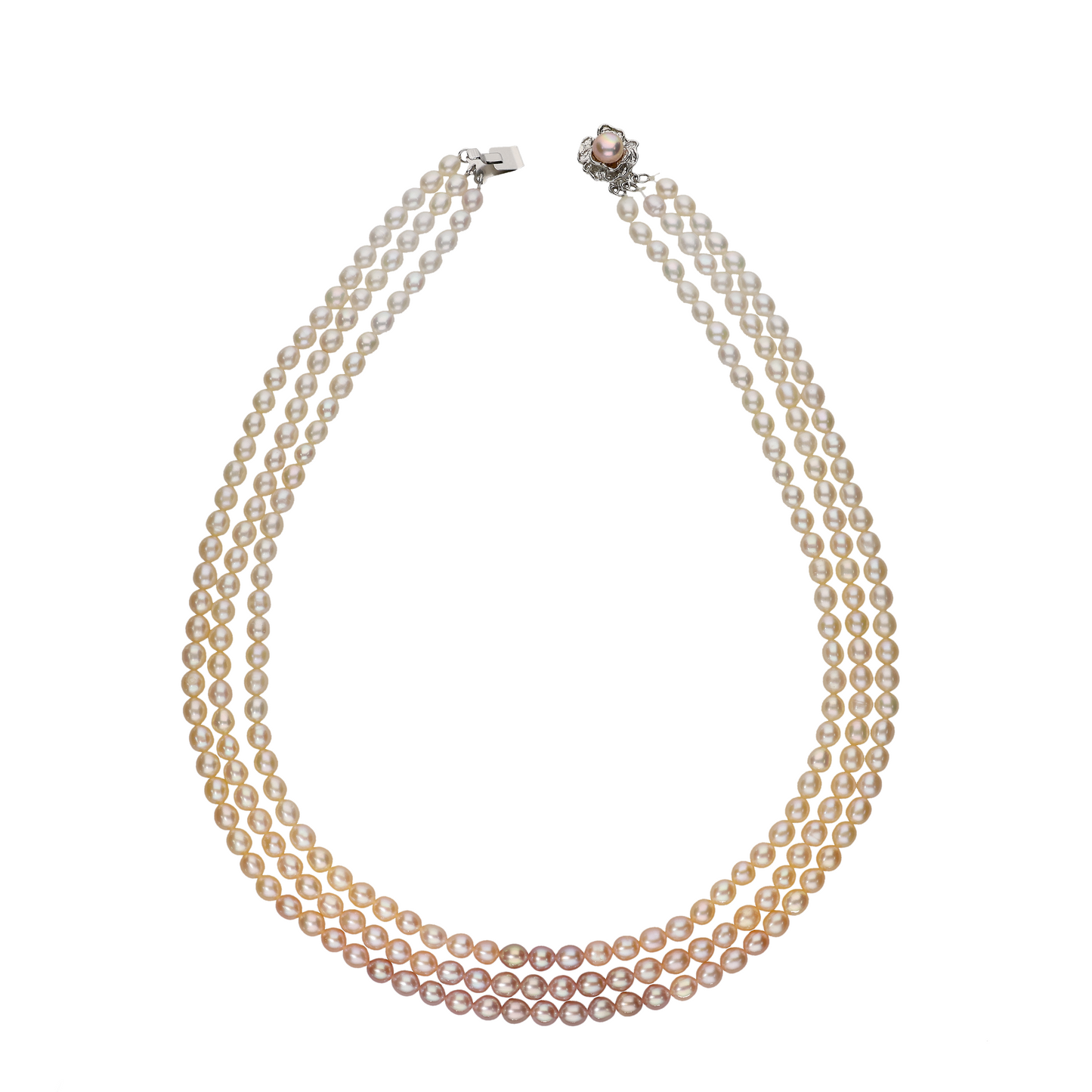 Multi -Coloured Shaded Pearl Necklace