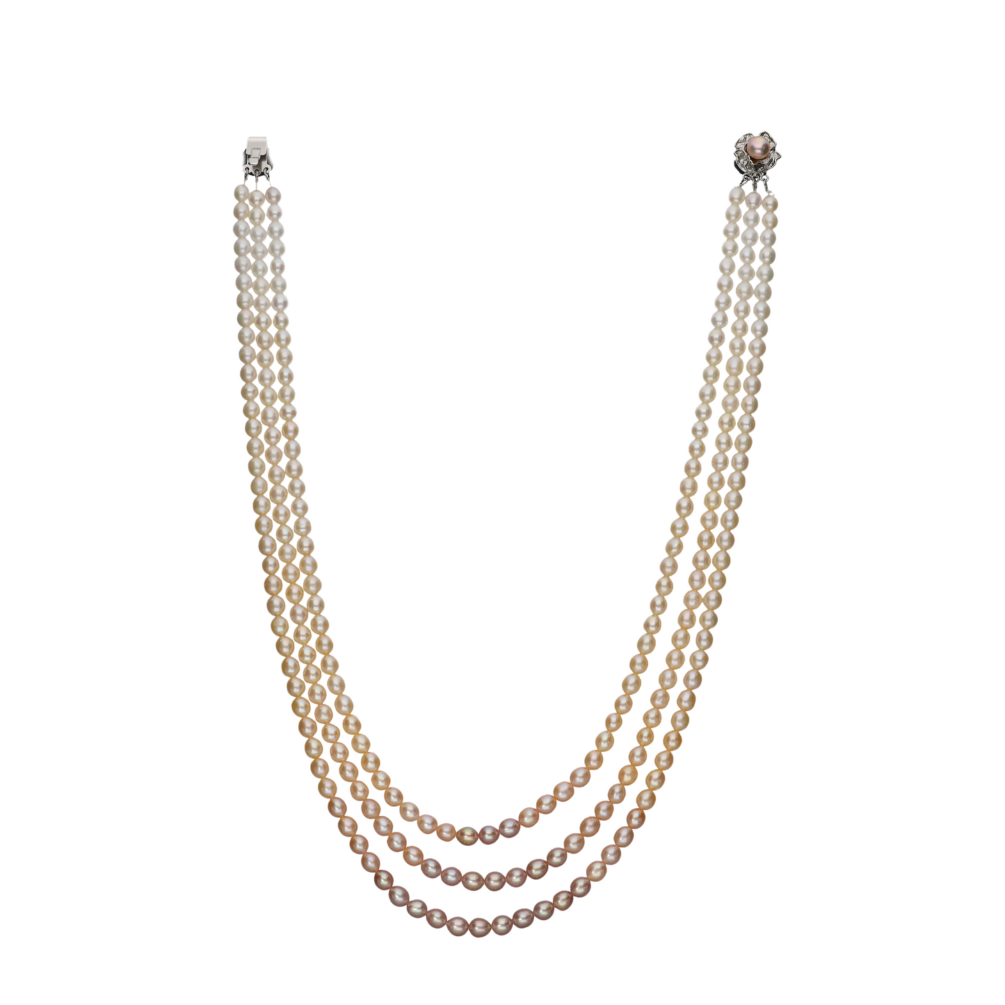 Multi -Coloured Shaded Pearl Necklace