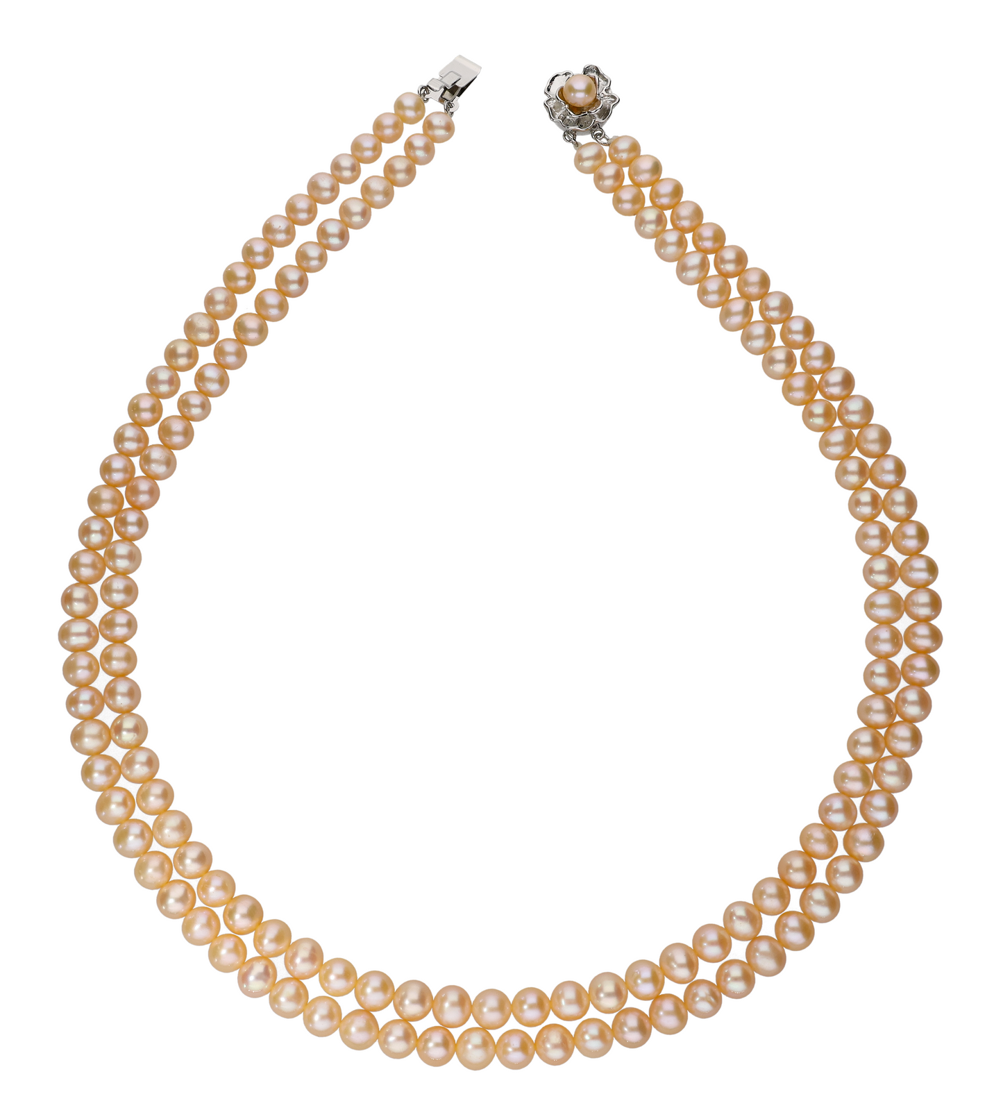 Mangatri Pearls Peach pearl necklace