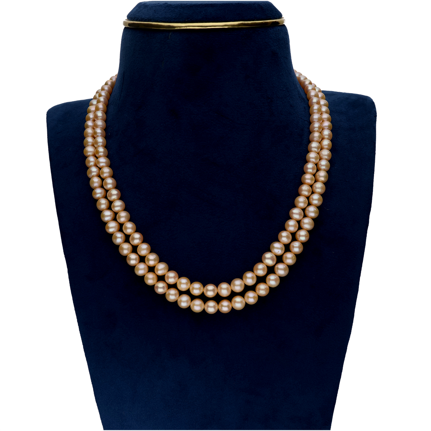 Mangatri Pearls Peach pearl necklace