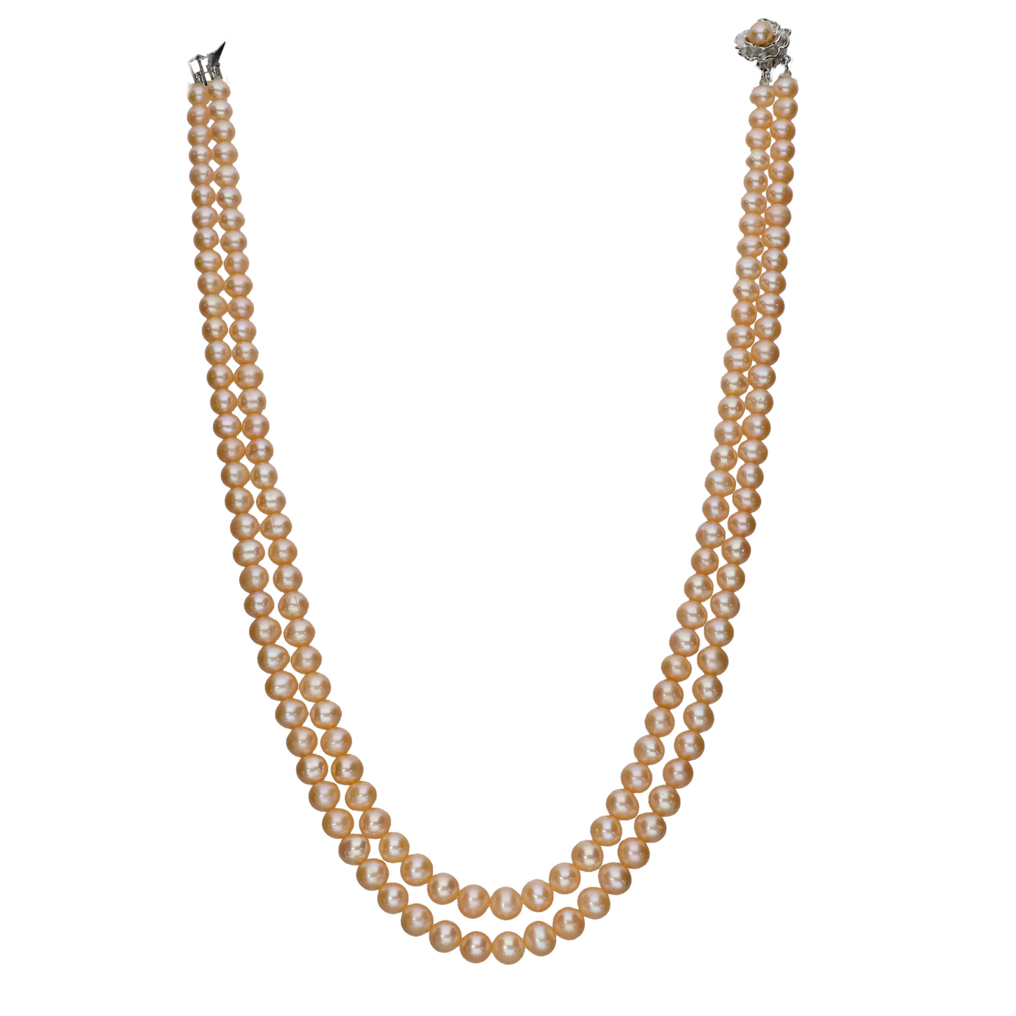 Mangatri Pearls Peach pearl necklace