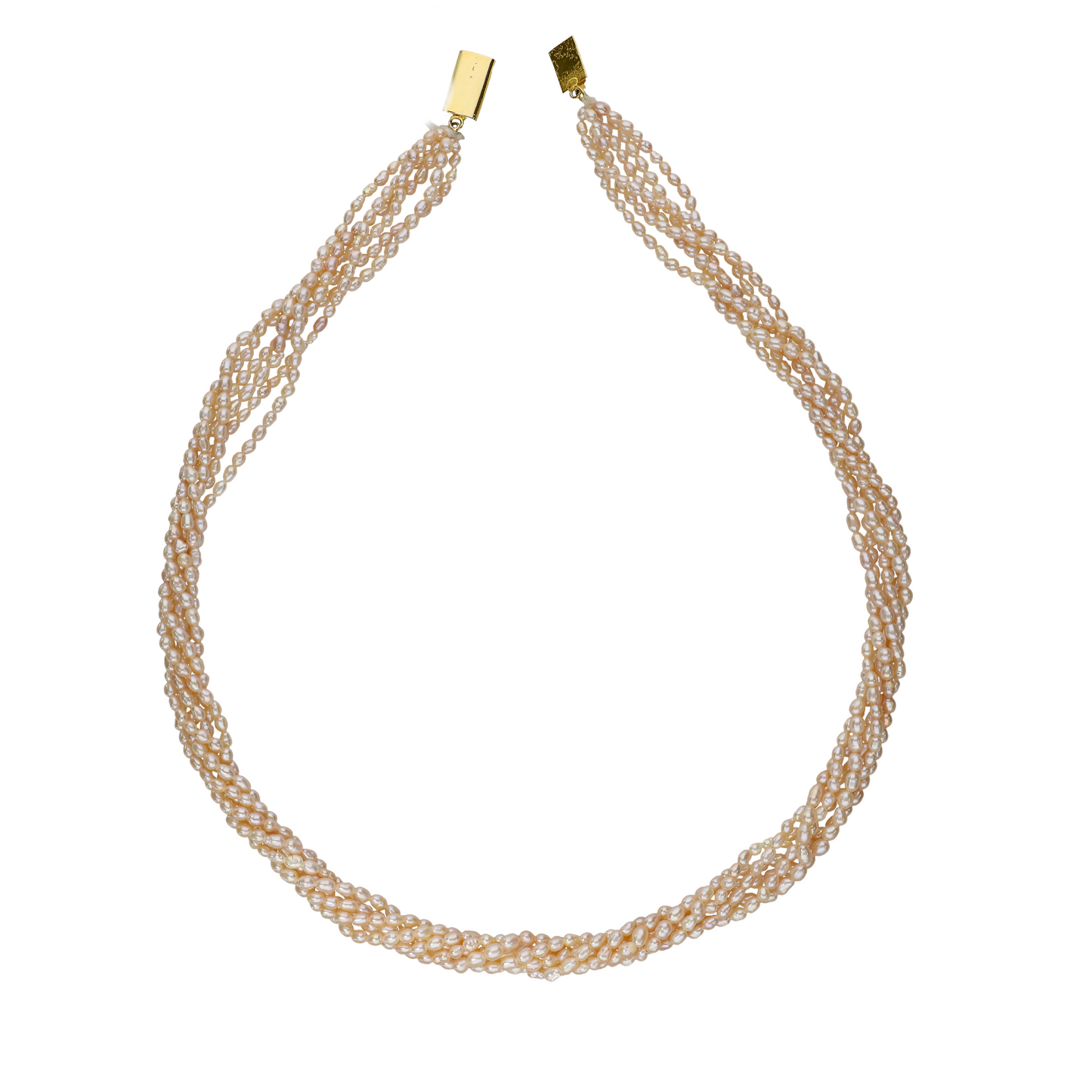 Floral Peach Pearl Necklace