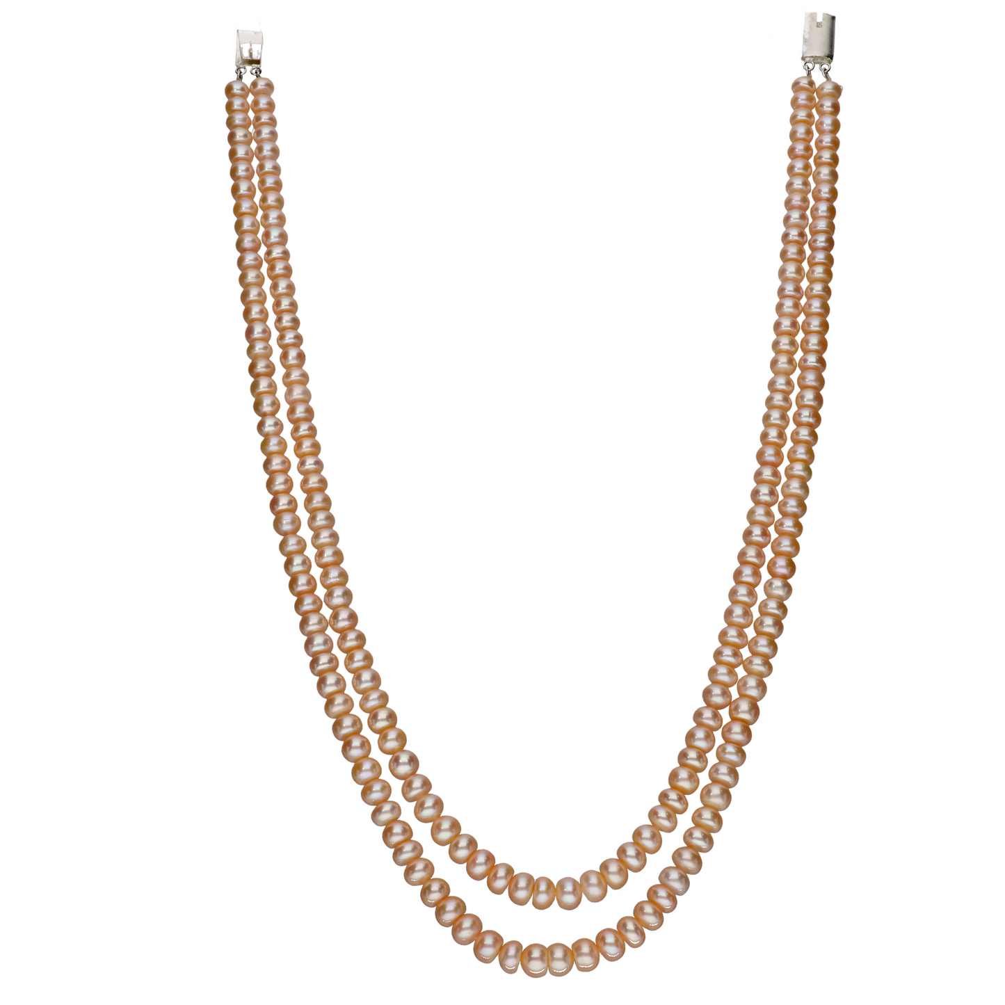 Blushing Peach Pearl Necklace