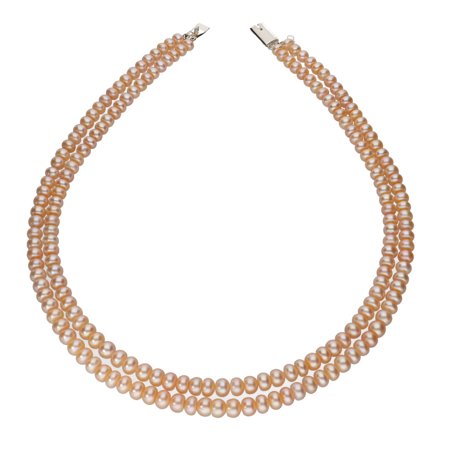 Blushing Peach Pearl Necklace