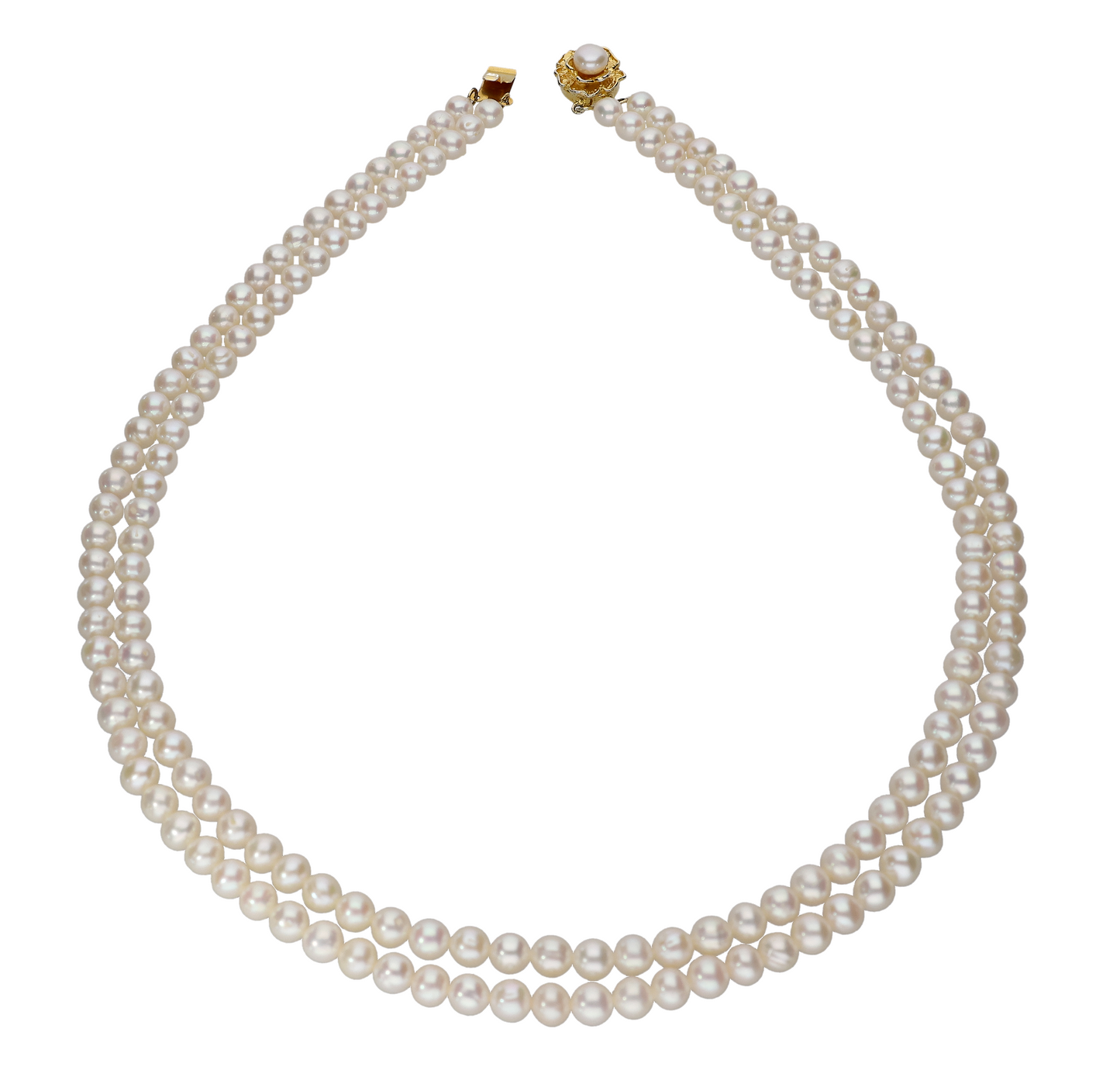 White 2 Layered Pearl Necklace