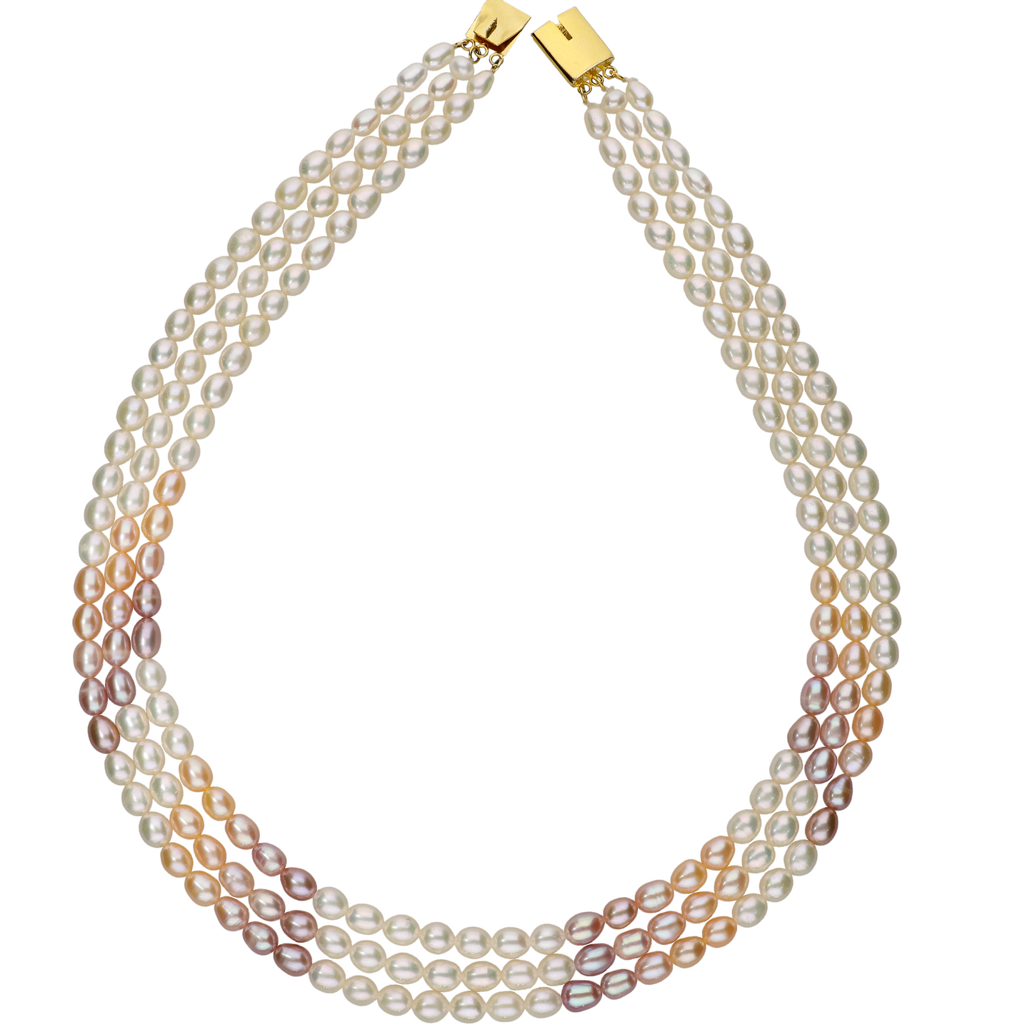 Luminous Multi -Coloured Pearl Necklace