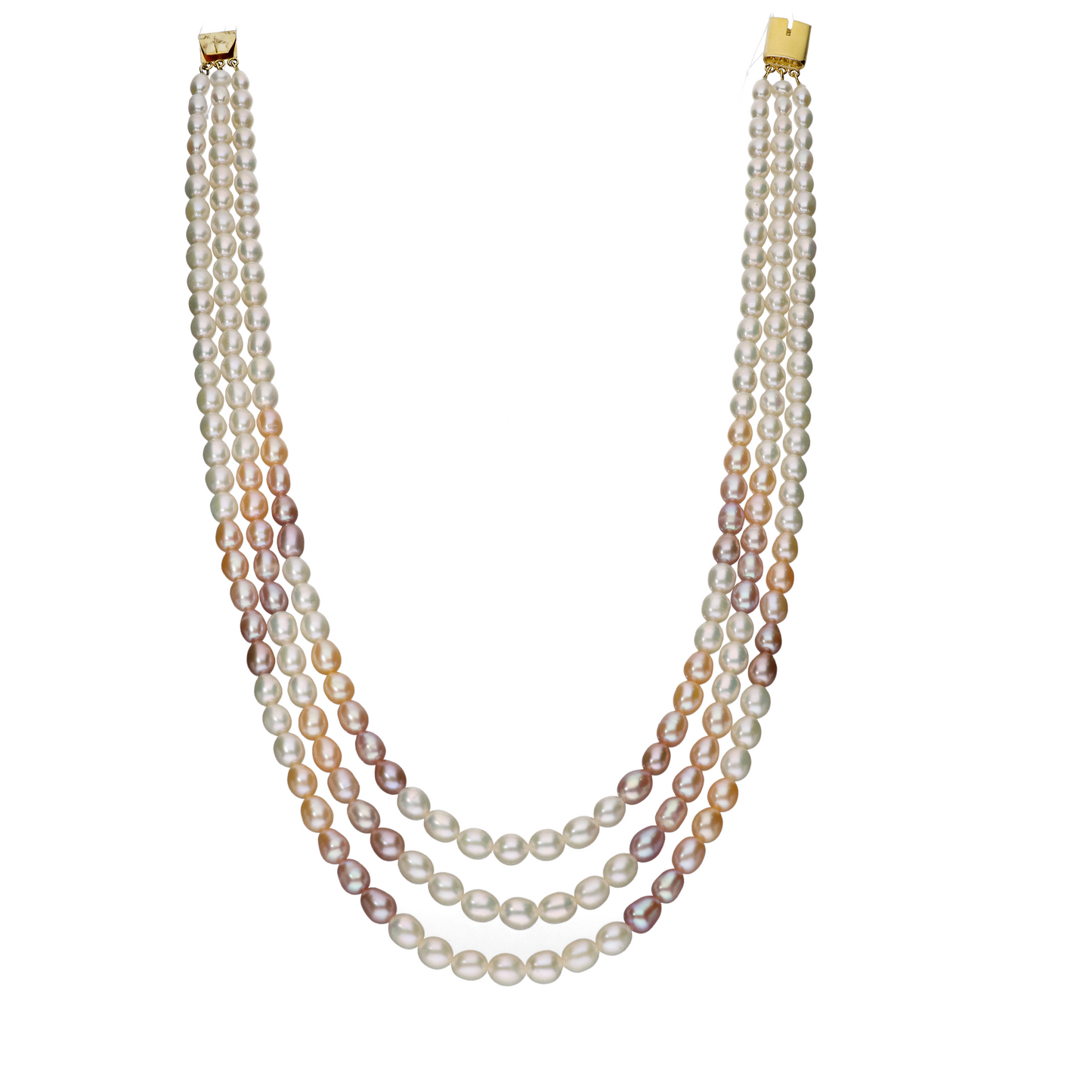 Luminous Multi -Coloured Pearl Necklace