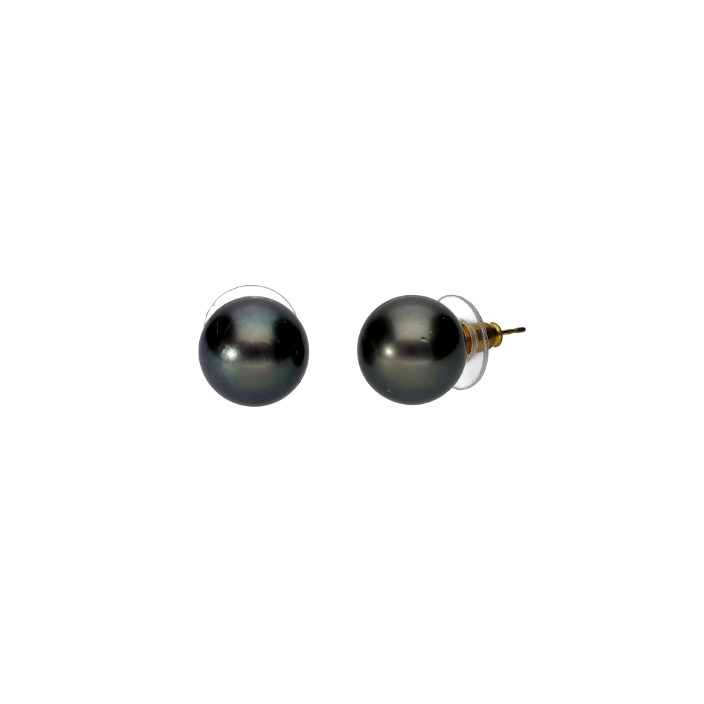 Pretty Black South-Sea Studs