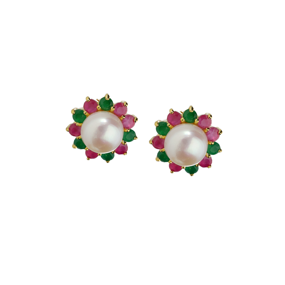 Stylish White Pearl Studs