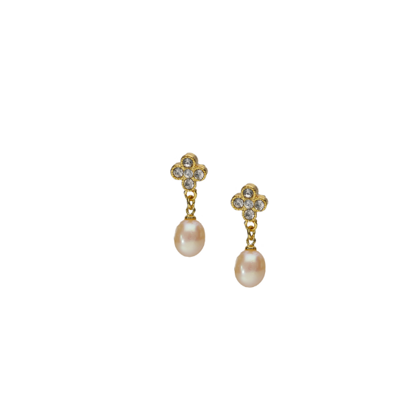 Peach Pearl Earring