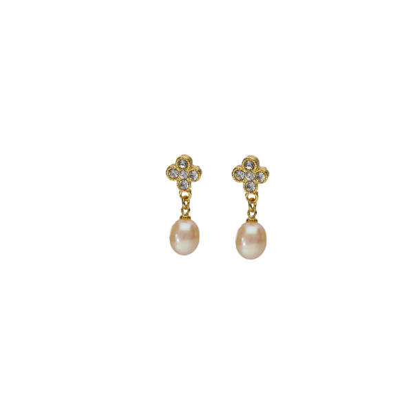 Peach Pearl Earring