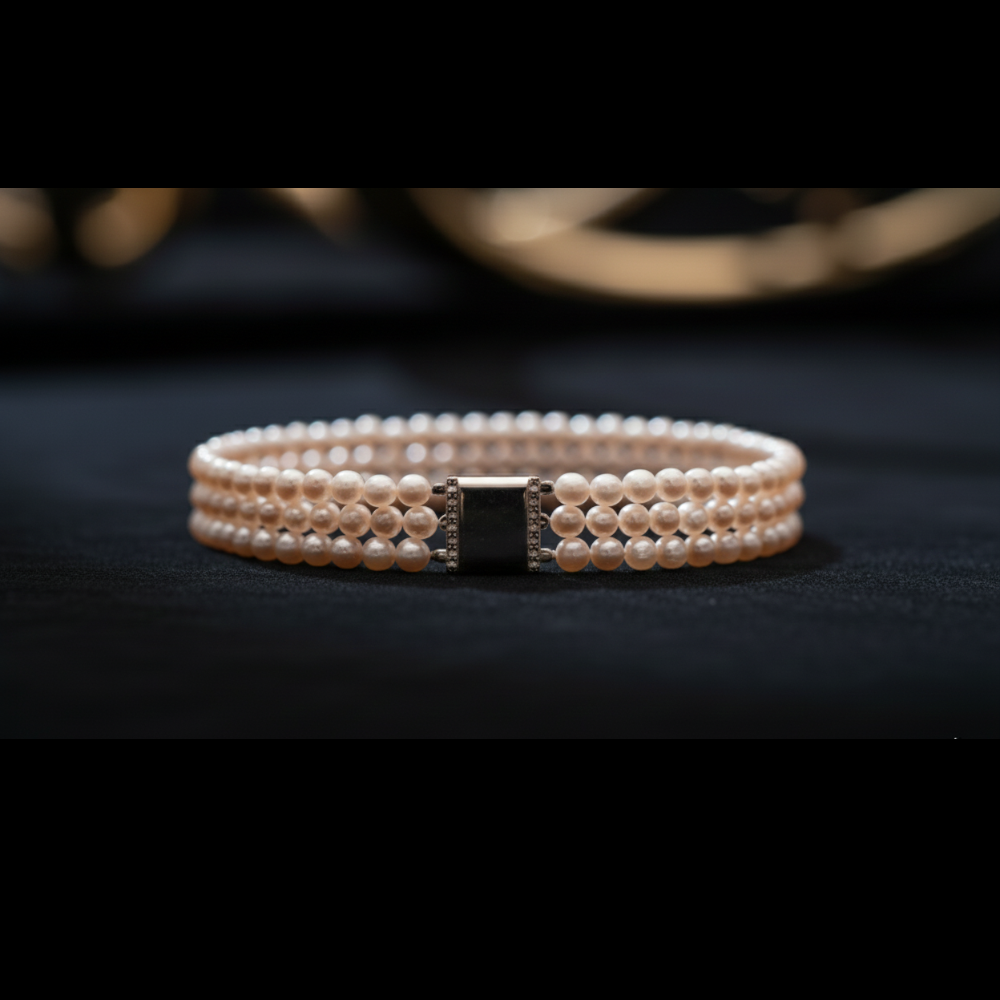 The Triple-Strand Aurora Pearl Bracelet