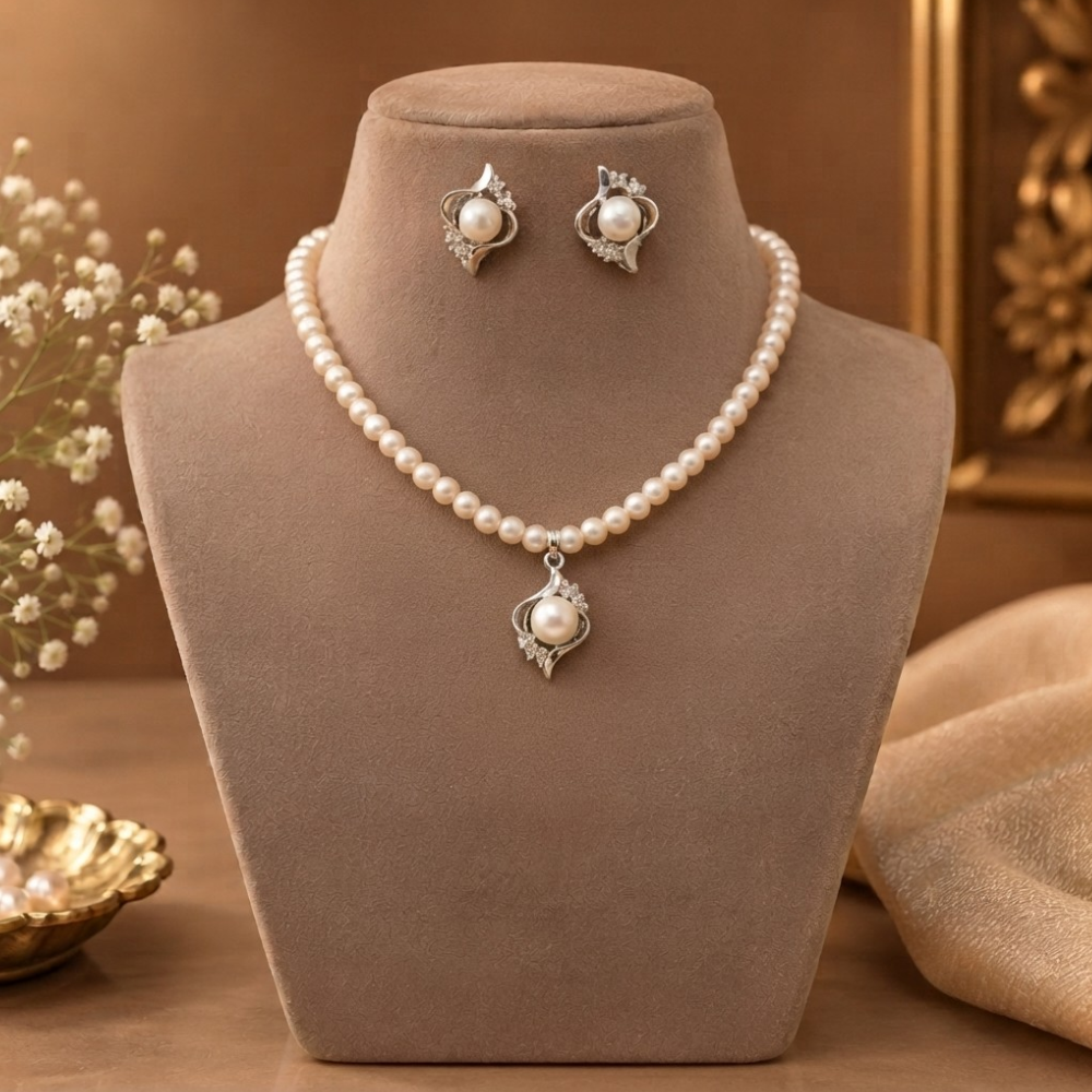Mangatrai Pearls Premium Locket Set Collection