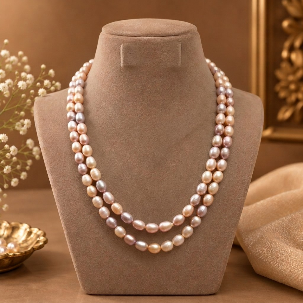 Minimal Pearl Necklace Multi Colour