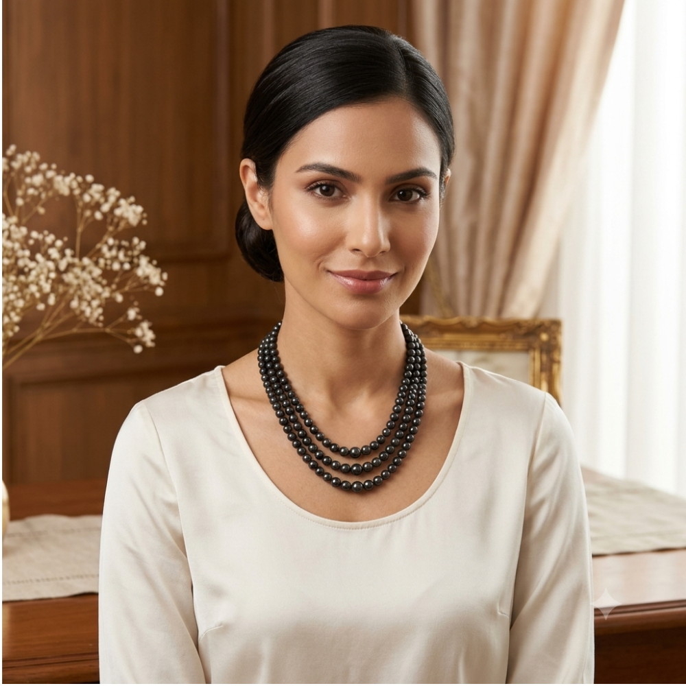 Black Pearl Necklace For Women