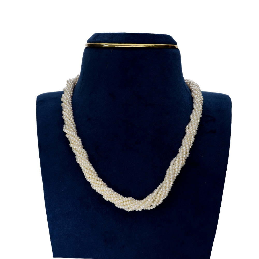 Elegance White Pearl Necklace