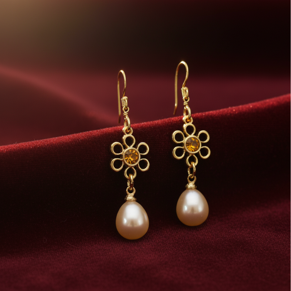Peach Pearl Earring
