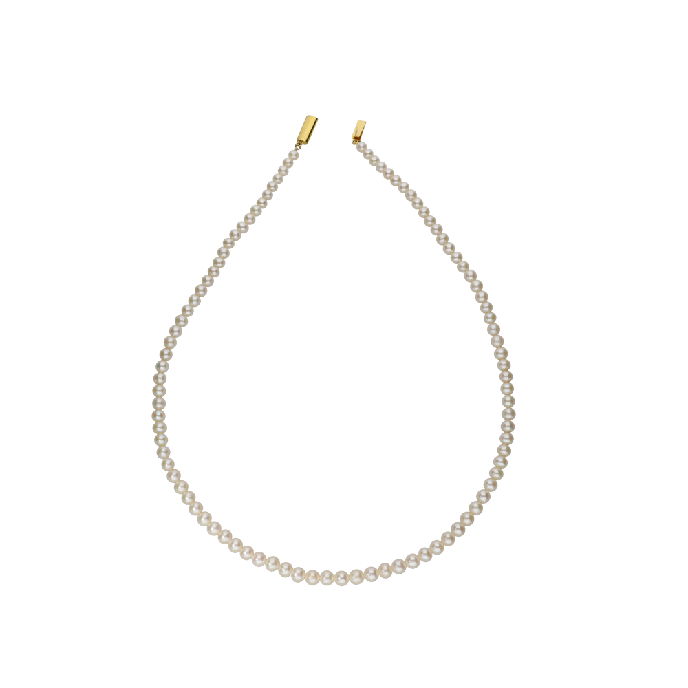 Small Button Crème Pearl Necklace