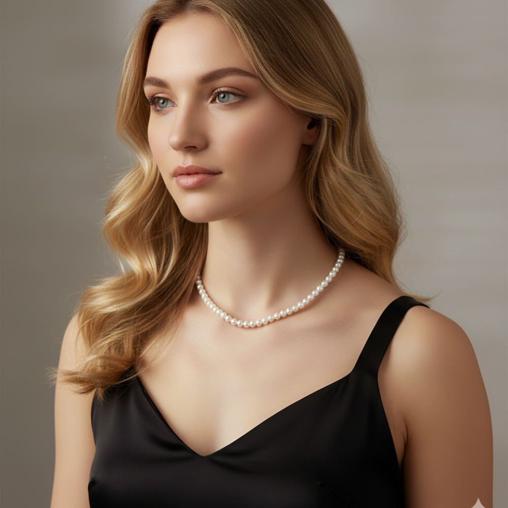 White Pearl 3 Layered Necklace