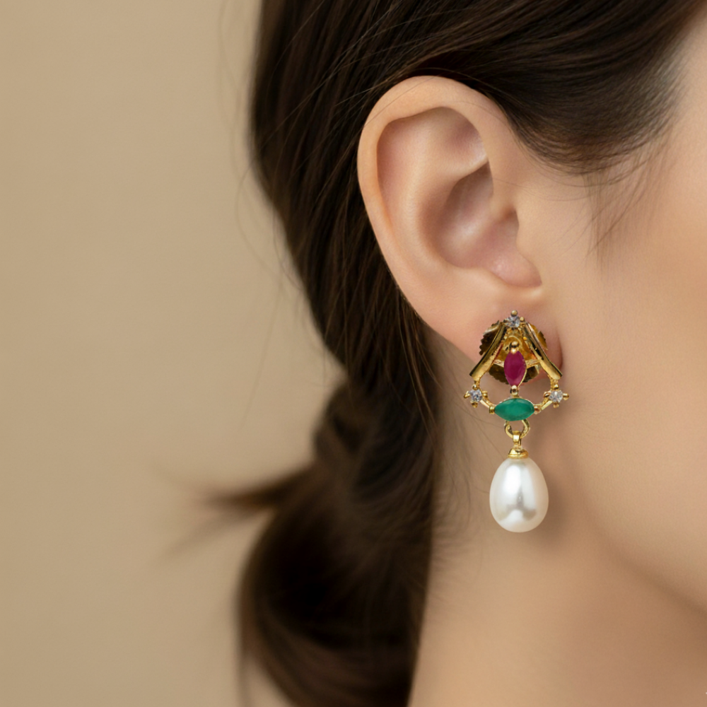 White Pearl Earring