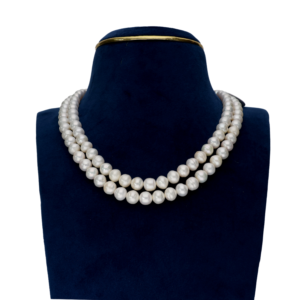 Fancy White Pearl Necklace