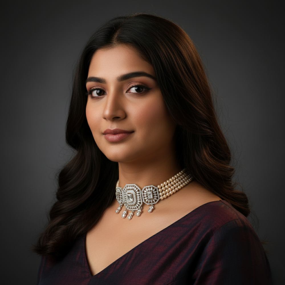 Classic Pearl Choker Four Rows
