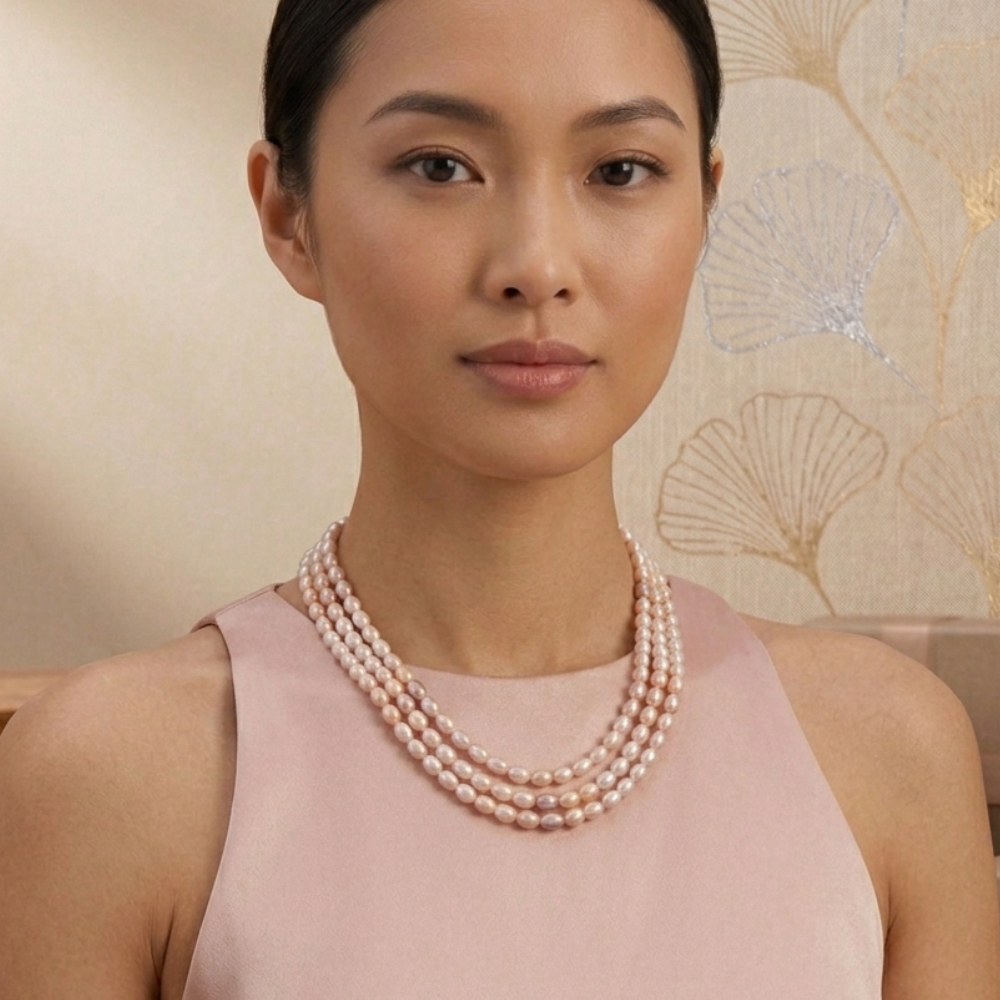 Three-Strand Freshwater Pearl Necklace