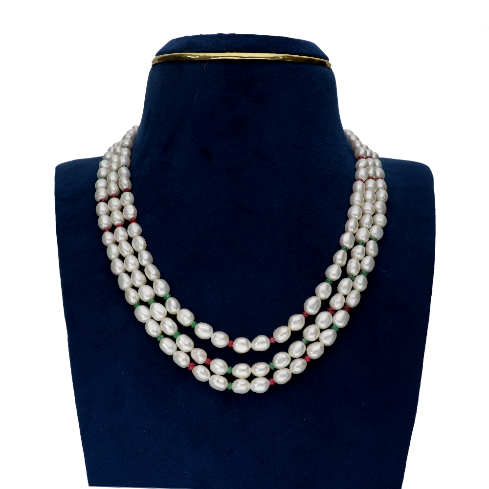 Mixed Beaded Pearl Necklace