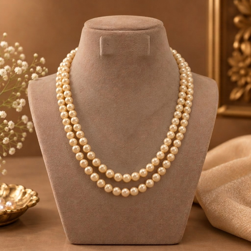 FRESH WATER 2 LINE PEARL NECKLACE