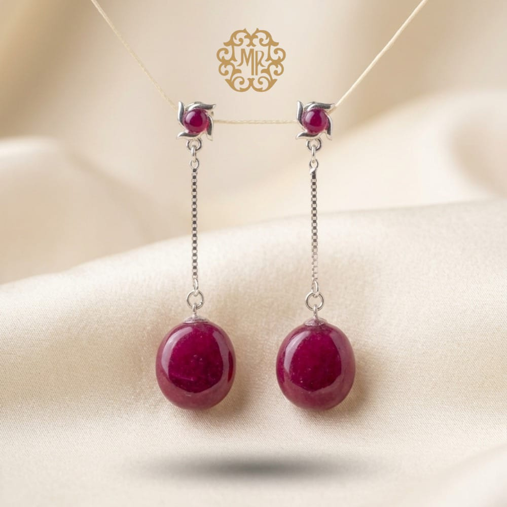 Ruby Ear Hangings