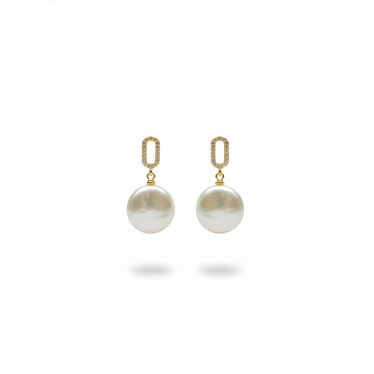 White Freshwater Pearl Studs